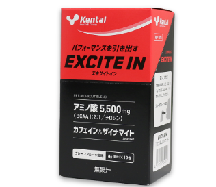 究極のプレワークアウトサプリメントEXCITE IN